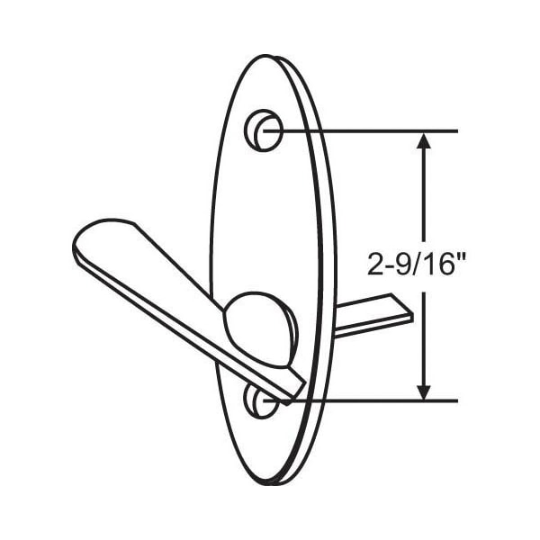 Strybuc Patio Door Latch White 750-2573609 - main